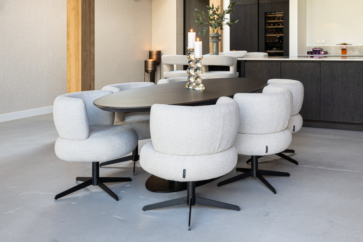 Dining chair Alexis biscotti swivel by Richmond Interiors