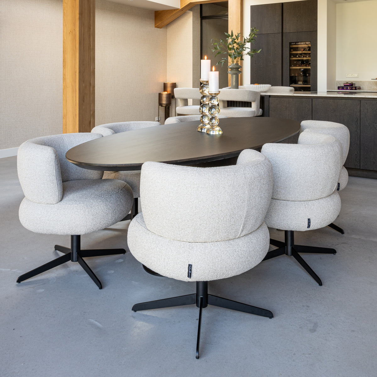 Dining chair Alexis biscotti swivel by Richmond Interiors