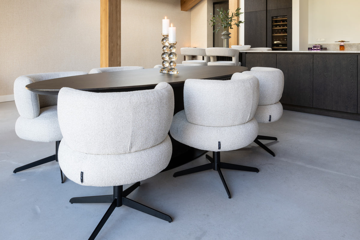 Dining chair Alexis biscotti swivel by Richmond Interiors
