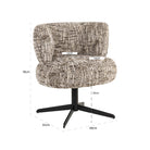 Dining chair Alexis brown omara swivel by Richmond Interiors