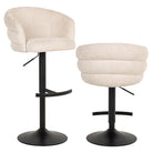 Nikki Niagara Beige Swivel Bar Stool by Richmond Interiors