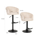 Nikki Niagara Beige Swivel Bar Stool by Richmond Interiors