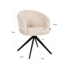 Dining chair Serenity niagara beige swivel fire retardant by Richmond Interiors