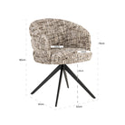 Dining chair Serenity brown omara swivel fire retardant by Richmond Interiors