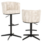 Bar stool Cheyenne beige graffic swivel by Richmond Interiors