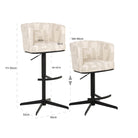 Bar stool Cheyenne beige graffic swivel by Richmond Interiors