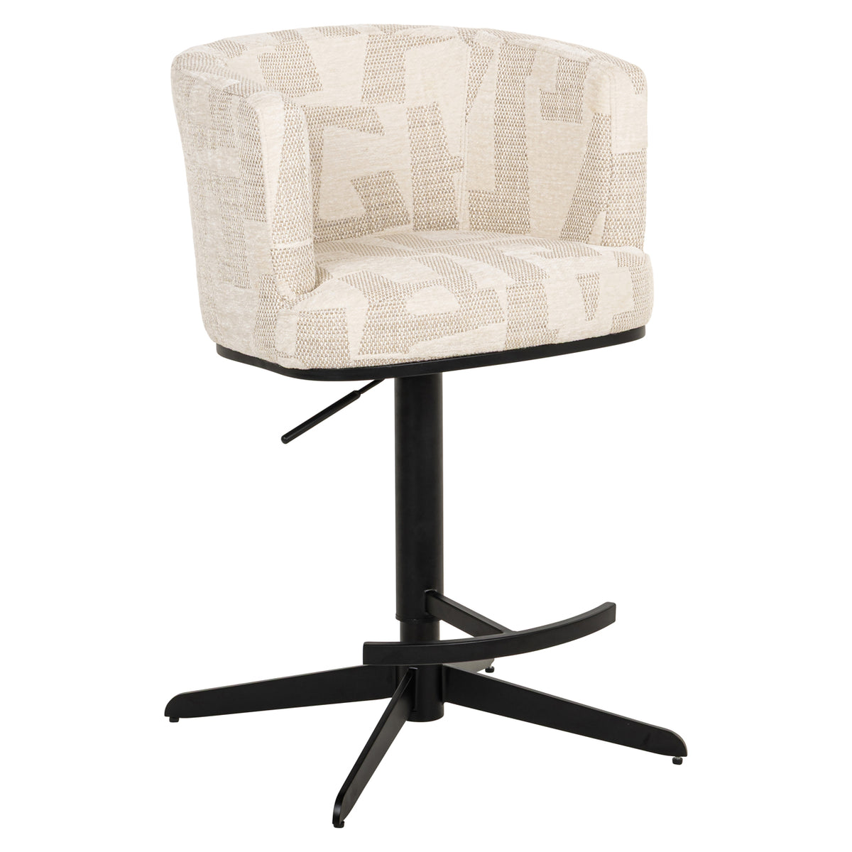 Bar stool Cheyenne beige graffic swivel by Richmond Interiors