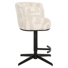 Bar stool Cheyenne beige graffic swivel by Richmond Interiors