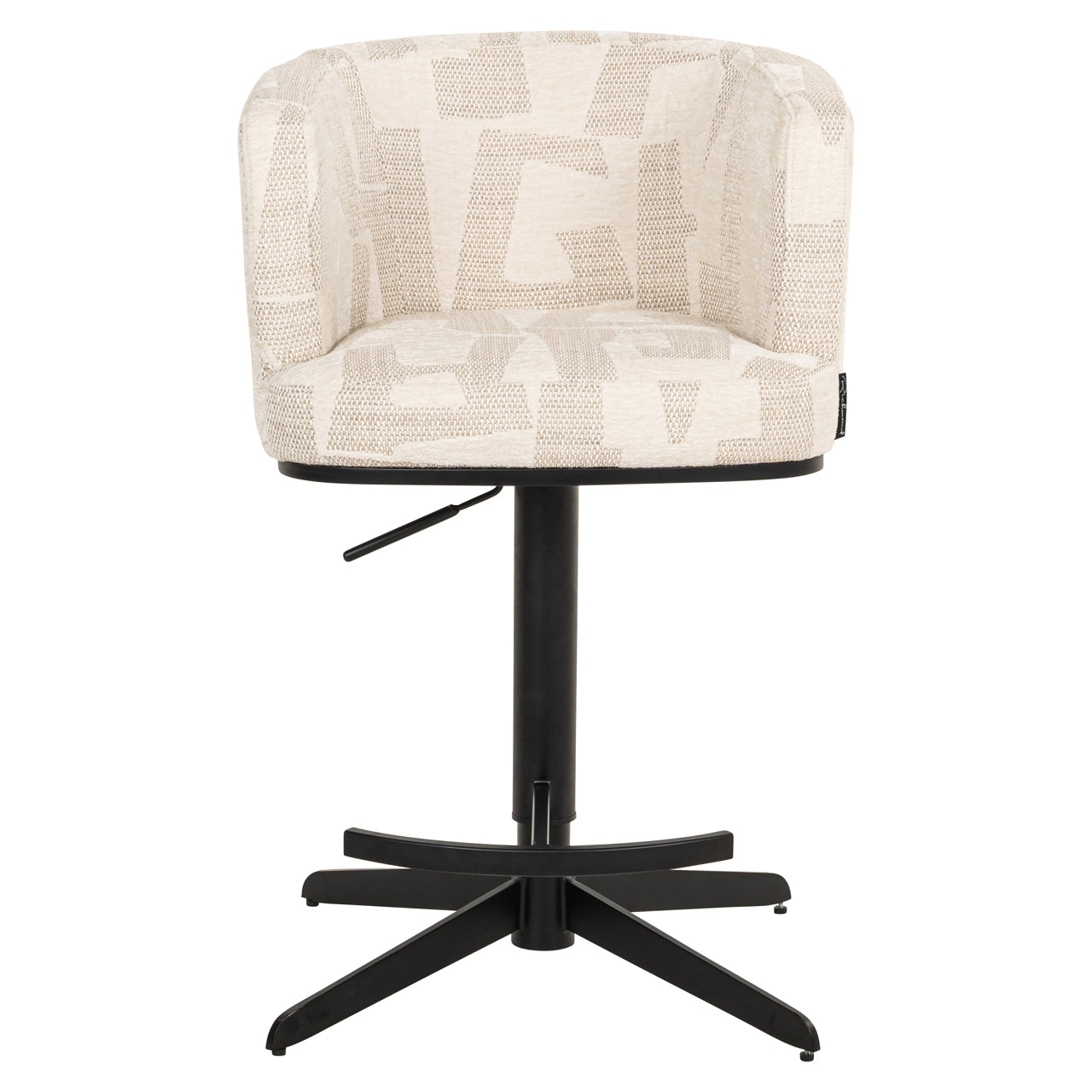 Bar stool Cheyenne beige graffic swivel by Richmond Interiors