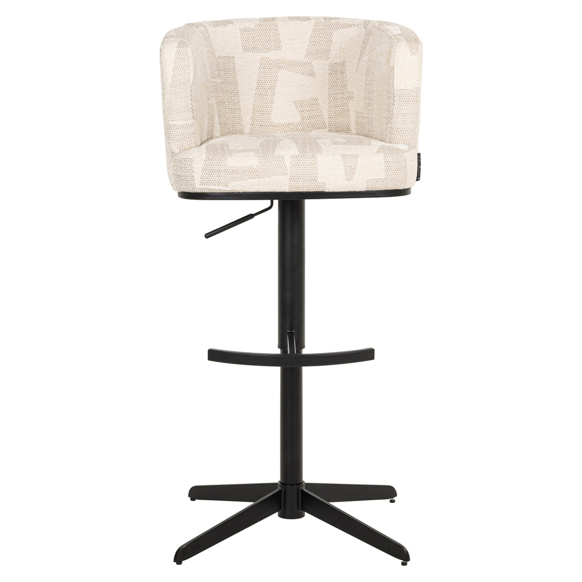 Bar stool Cheyenne beige graffic swivel by Richmond Interiors