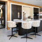Bar stool Cheyenne beige graffic swivel by Richmond Interiors