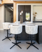 Bar stool Cheyenne beige graffic swivel by Richmond Interiors