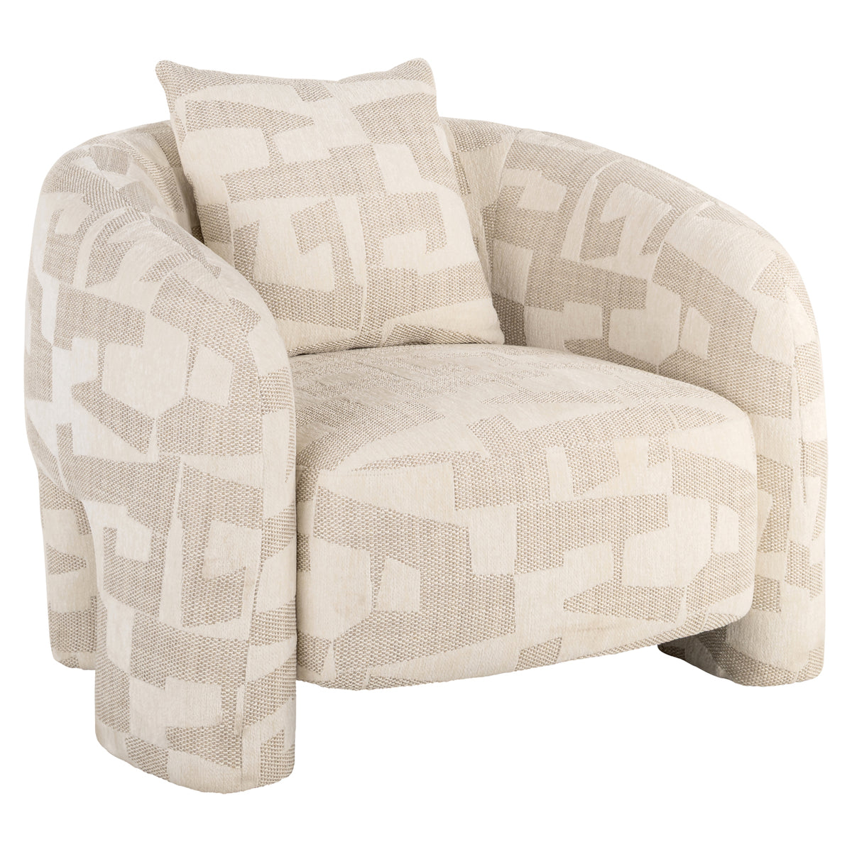 Lounge chair Tuscany beige graffic by Richmond Interiors