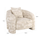 Lounge chair Tuscany beige graffic by Richmond Interiors