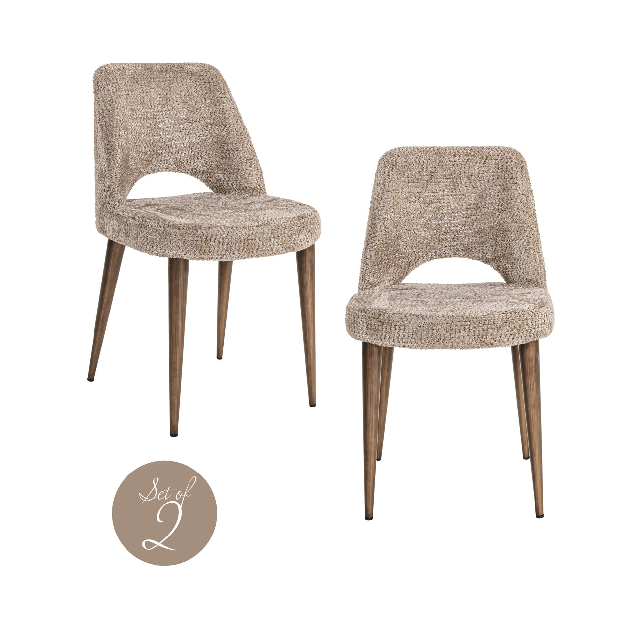 Dining chair Delphine lovely nature fire retardant (Set of 2) by Richmond Interiors