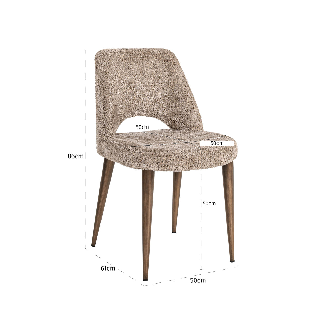 Dining chair Delphine lovely nature fire retardant (Set of 2) by Richmond Interiors