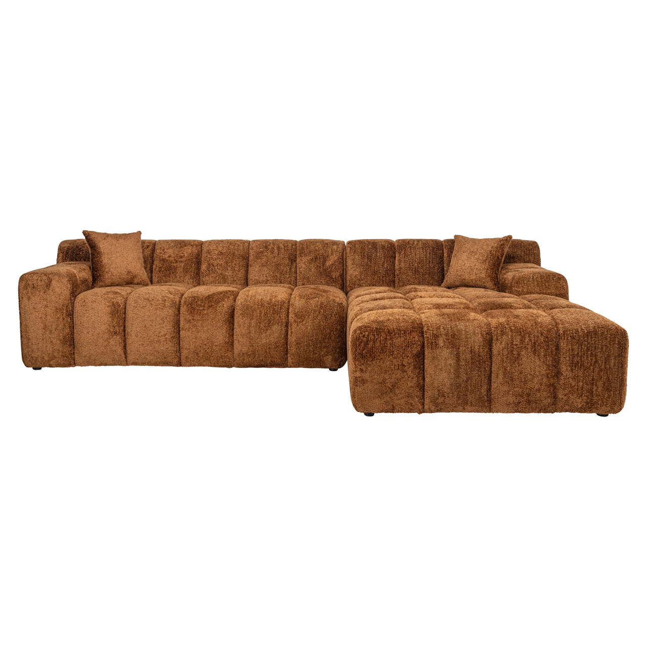Sofa Cube lovely cinnamon 3-seater + lounge right by Richmond Interiors