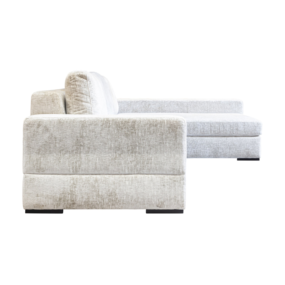 Sofa Pasha pearl island 3-seater + lounge right fully upholstered by Richmond Interiors
