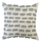 Ridge Duck Egg Cotton Tufted Dash Cushion 43 cm Malini