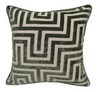 Amazing Sage Maze Cut Velvet Cushion Paul Moneypenny