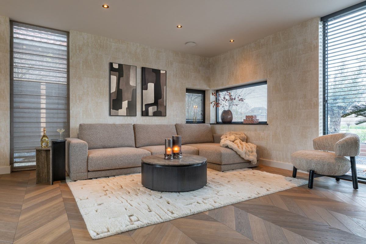 Sofa Trentino cayenne brown 3,5-seater + lounge left or right by Richmond Interiors