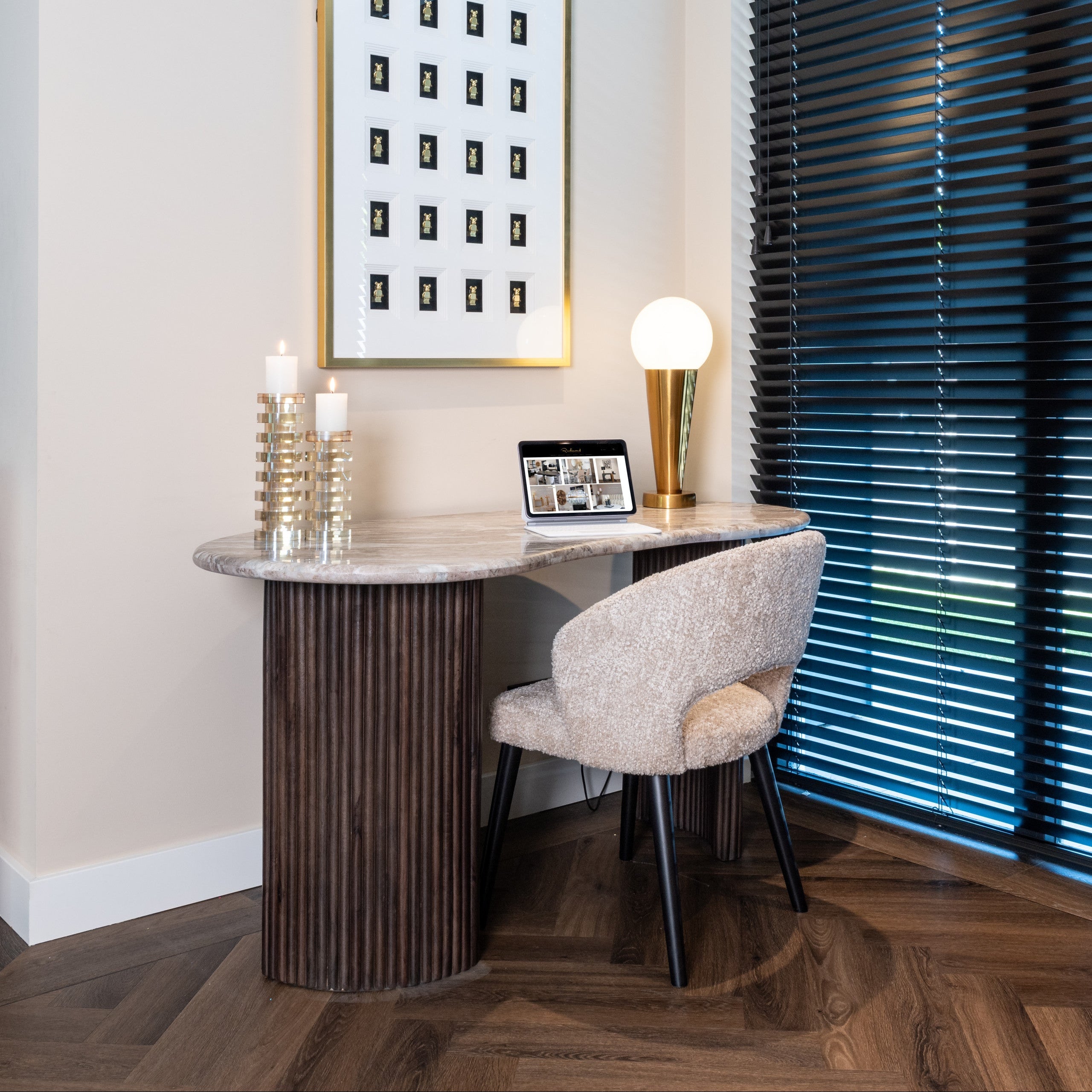 Desk Rashford Blush beige by Richmond Interiors