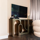 Alexander Jones Lugano Brushed Gold Console Table by Richmond Interiors