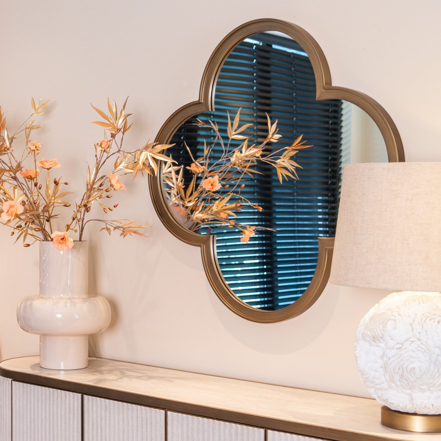 Lowen Brushed Gold Mirror by Richmond Interiors