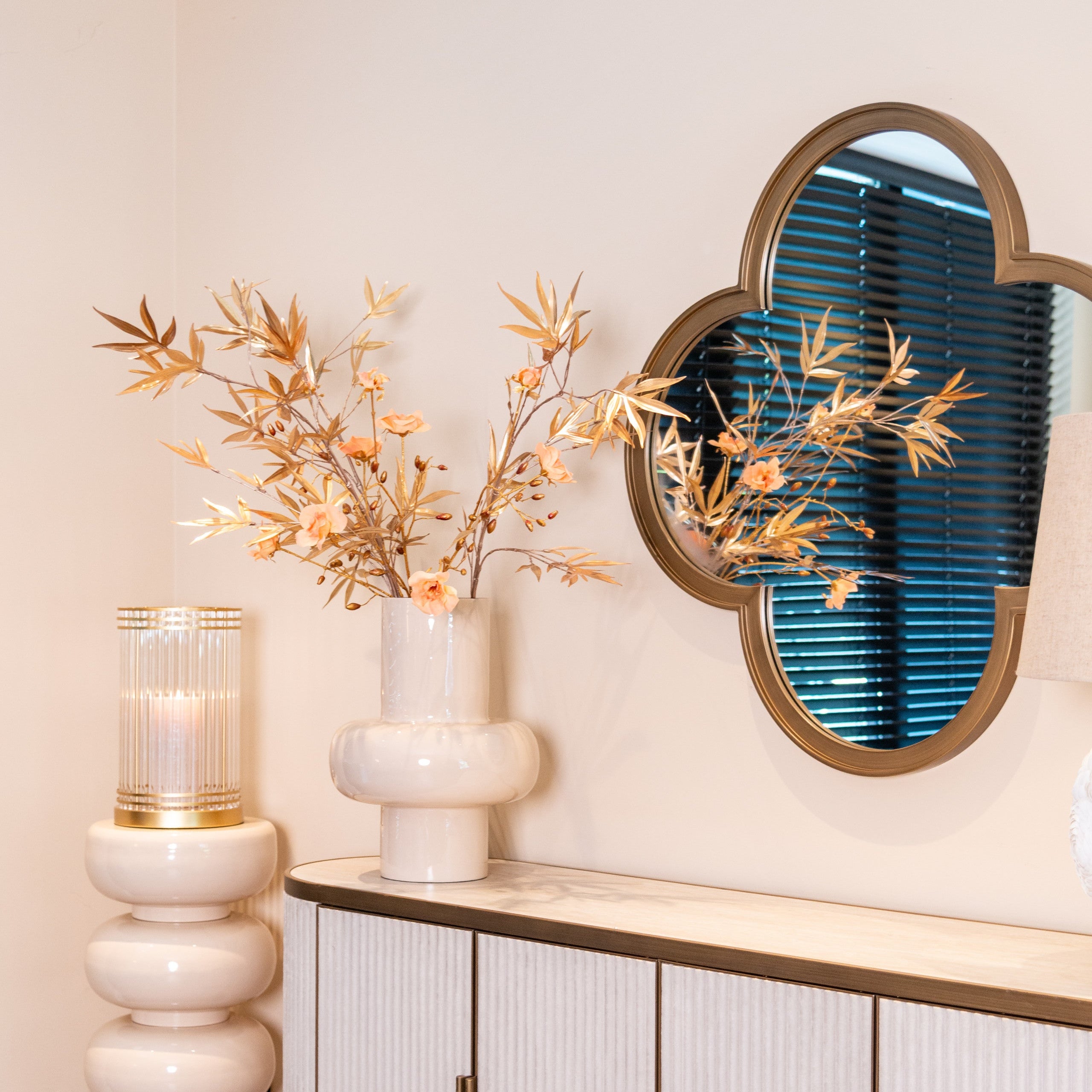 Lowen Brushed Gold Mirror by Richmond Interiors