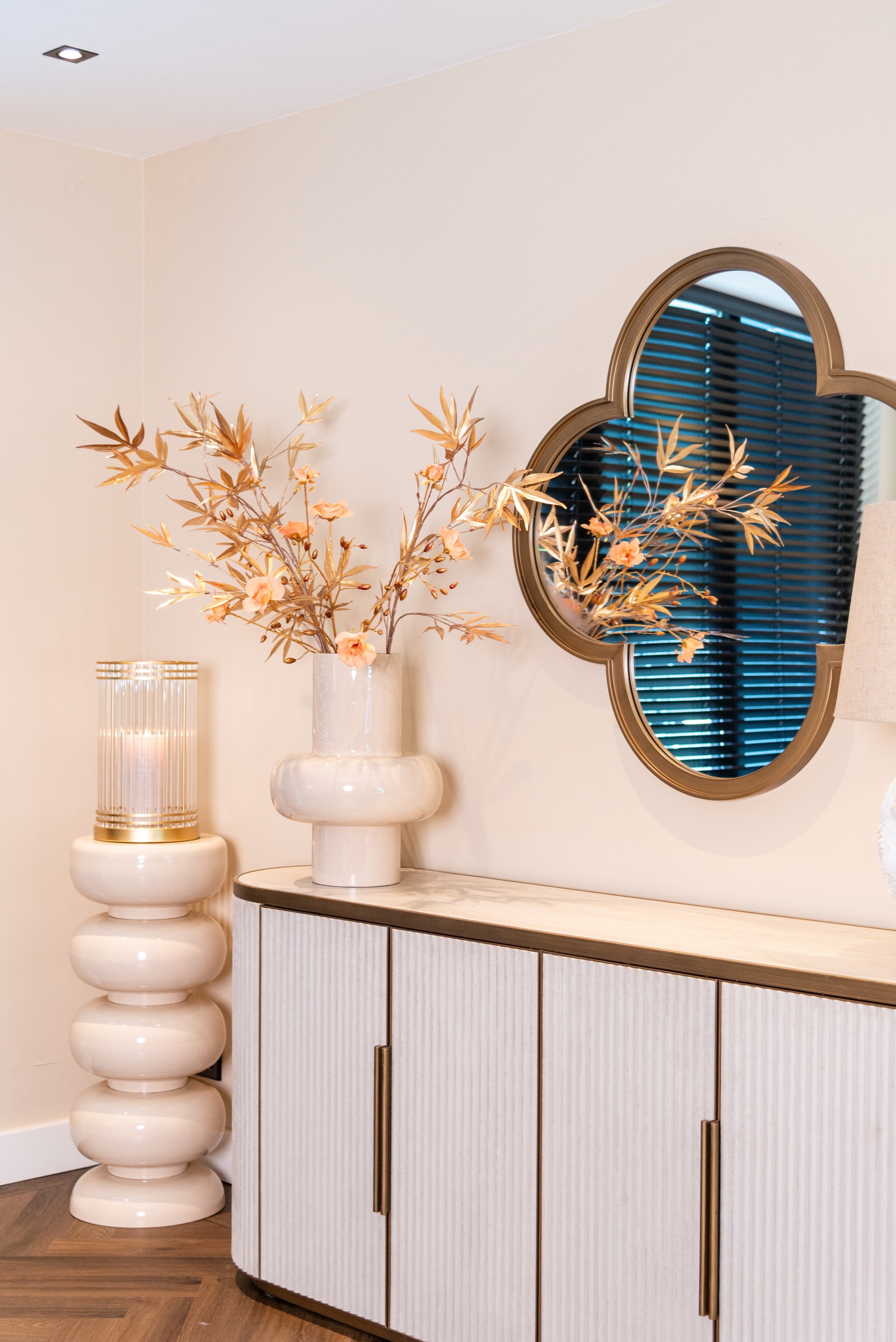 Hurricane light Dyara gold large by Richmond Interiors