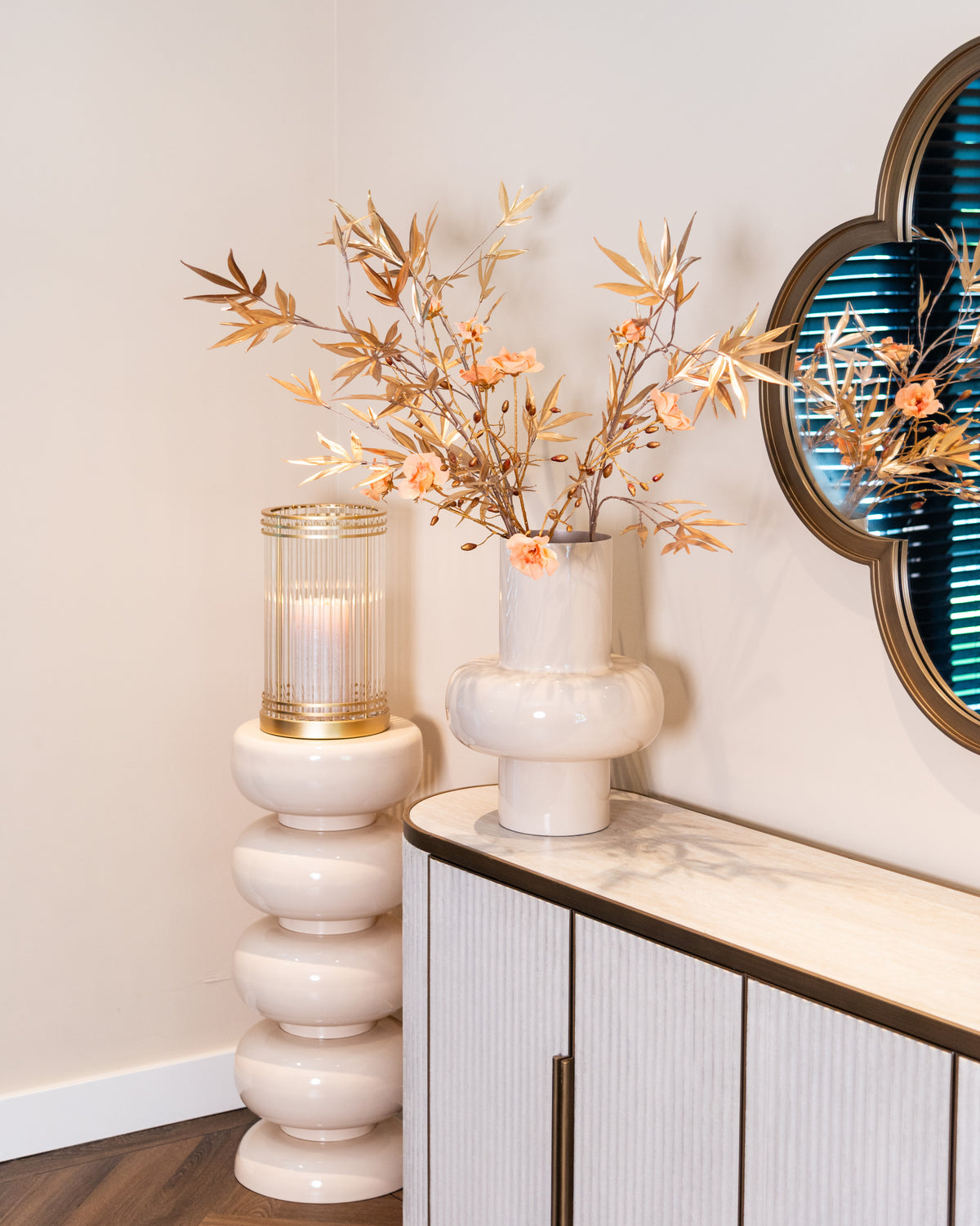 Hurricane light Dyara gold large by Richmond Interiors