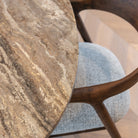 Russo Ash Brown & Travertine Oval Dining Table - 235cm by Richmond Interiors