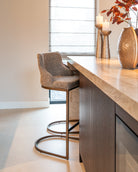 Bar stool Bolton brown tweed (Set of 2) by Richmond Interiors