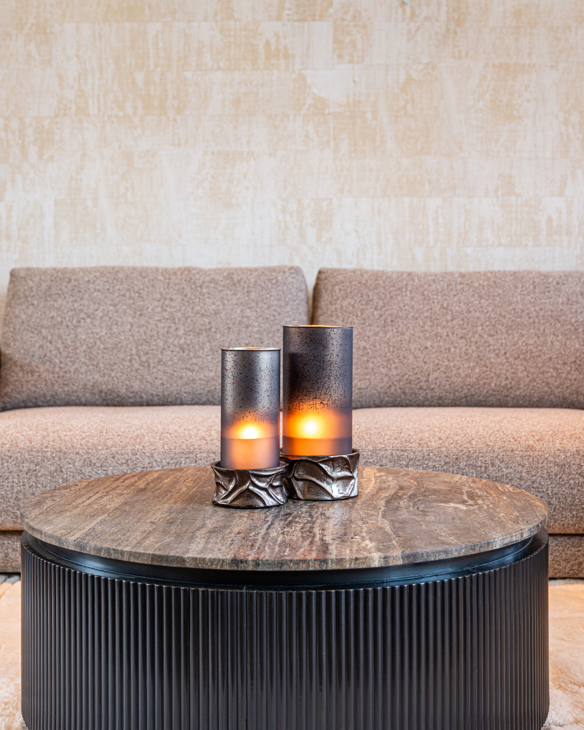 Sofa Trentino cayenne brown 3,5-seater + lounge left or right by Richmond Interiors