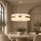 Salerno Gold & Alabaster Pendant 65cm by Luxe Collection