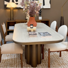 Corinthian Dining Table - Travertine Marble Effect Liang & Eimil