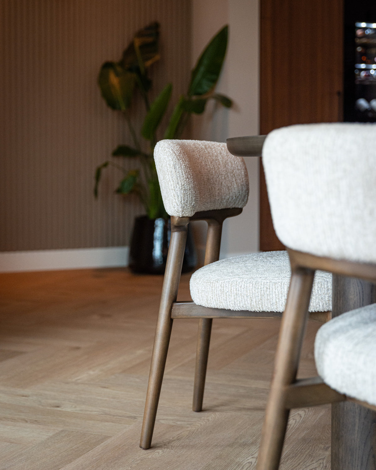 Dining chair Basker natural linear (Set of 2) by Richmond Interiors