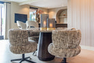 Dining chair Alexis brown omara swivel by Richmond Interiors