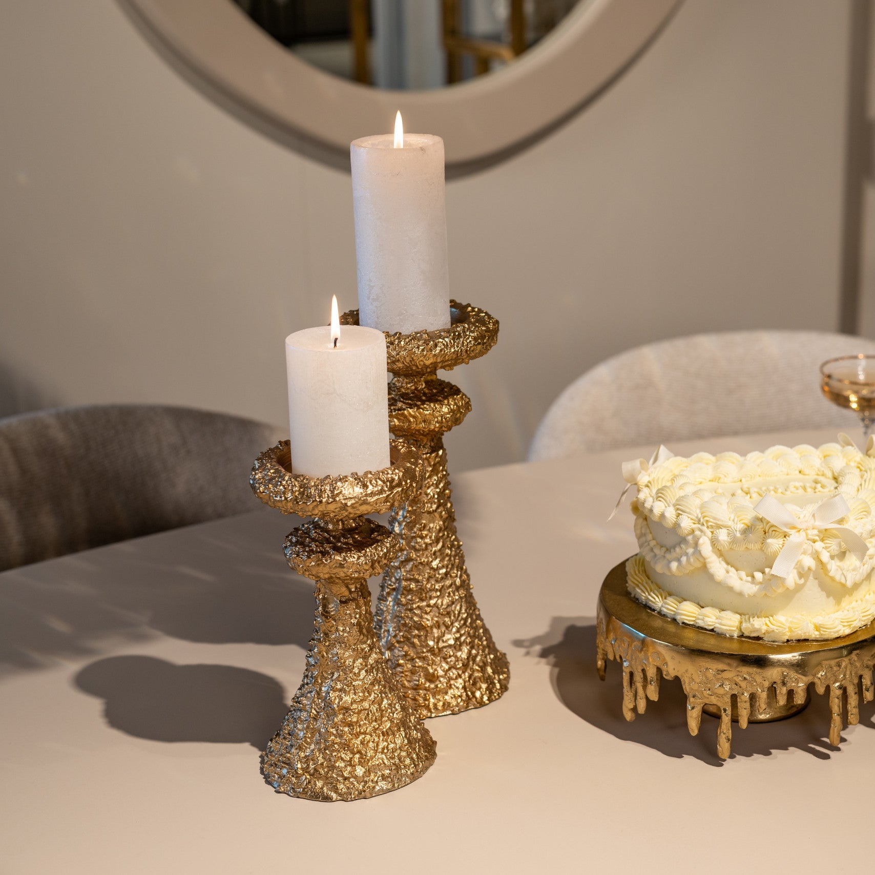 Candle holder July gold small by Richmond Interiors