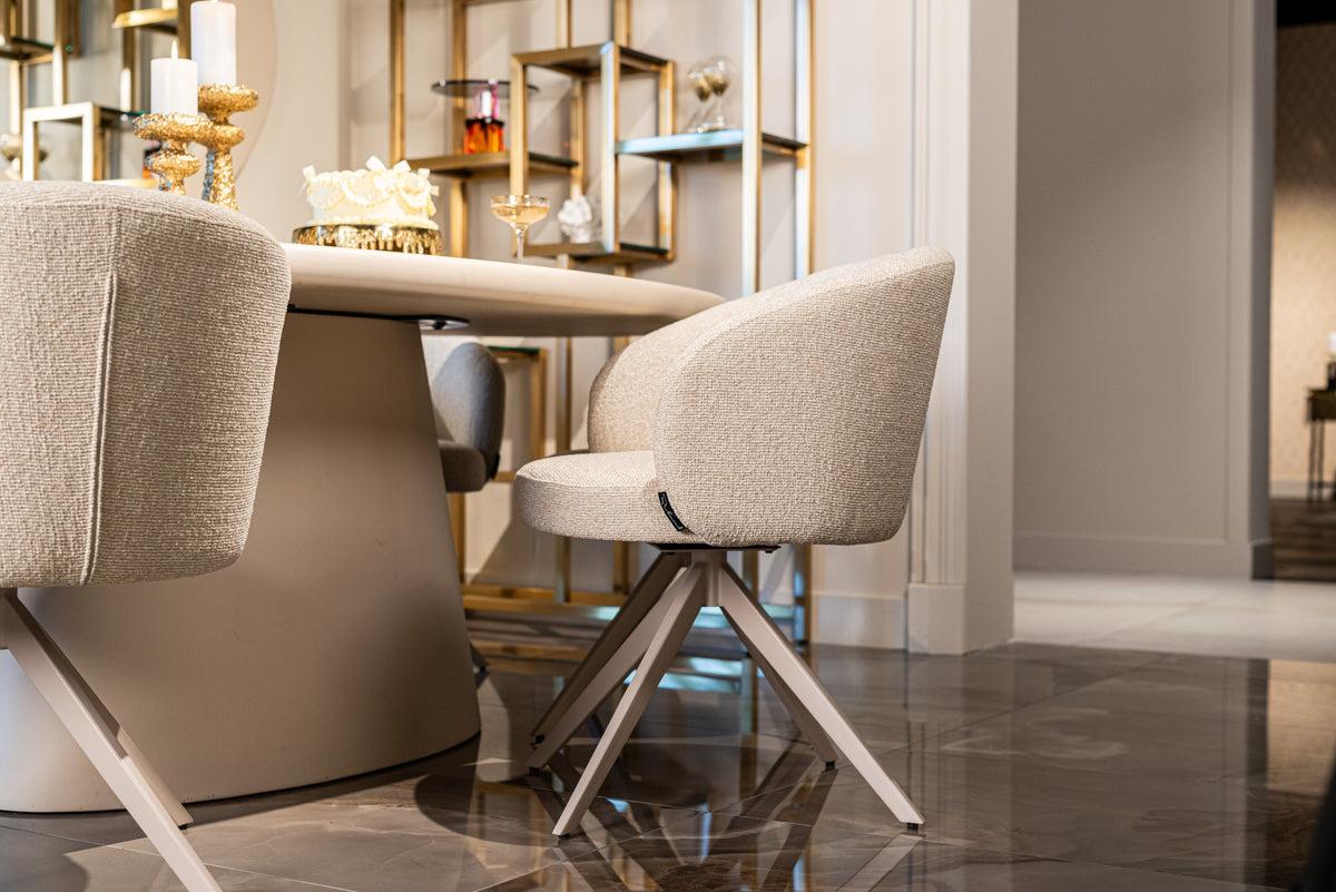 Dining chair Olivia biscotti swivel by Richmond Interiors