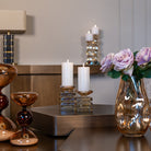 Hexa Brushed Gold Console Table by Richmond Interiors
