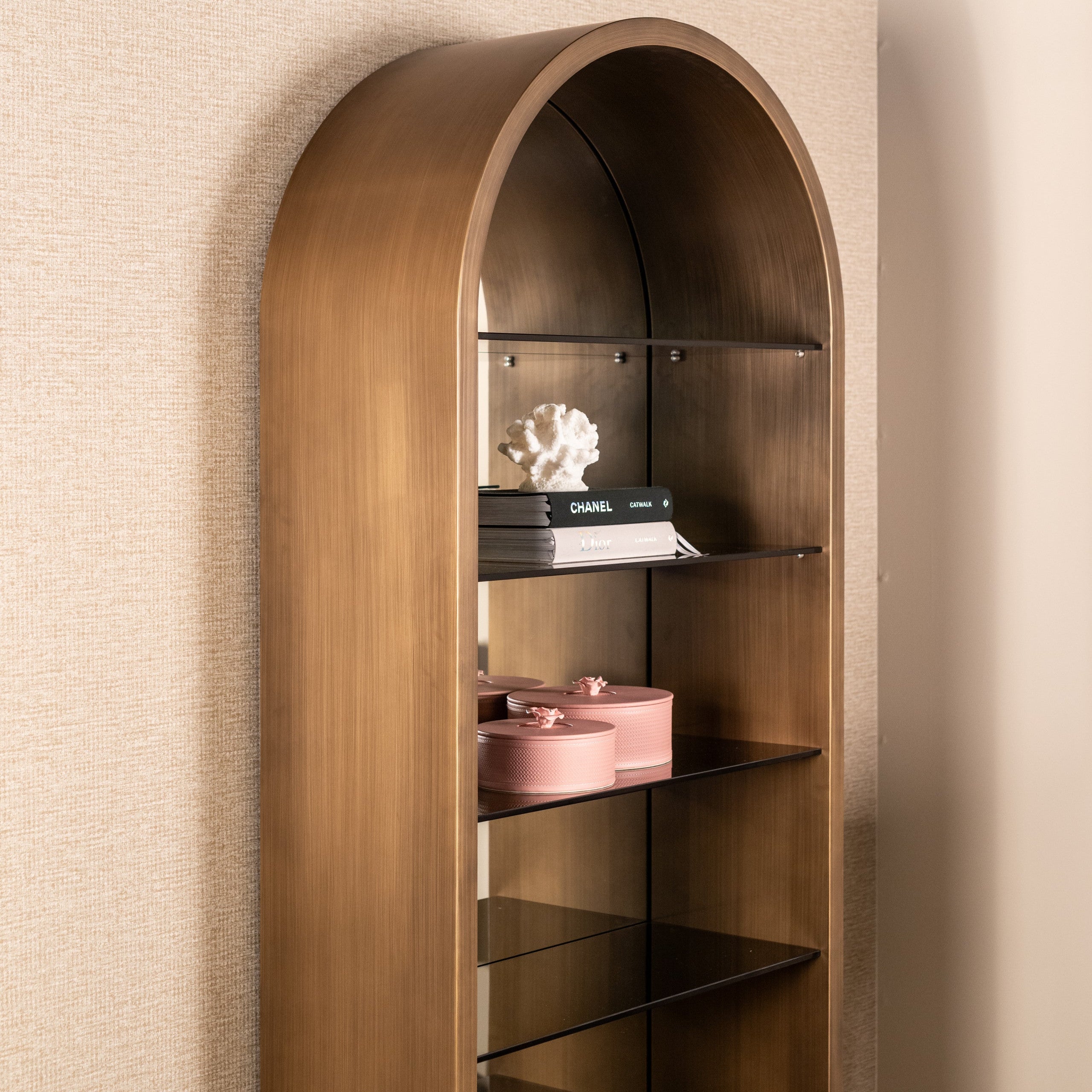 Display cabinet Bowic brushed gold by Richmond Interiors