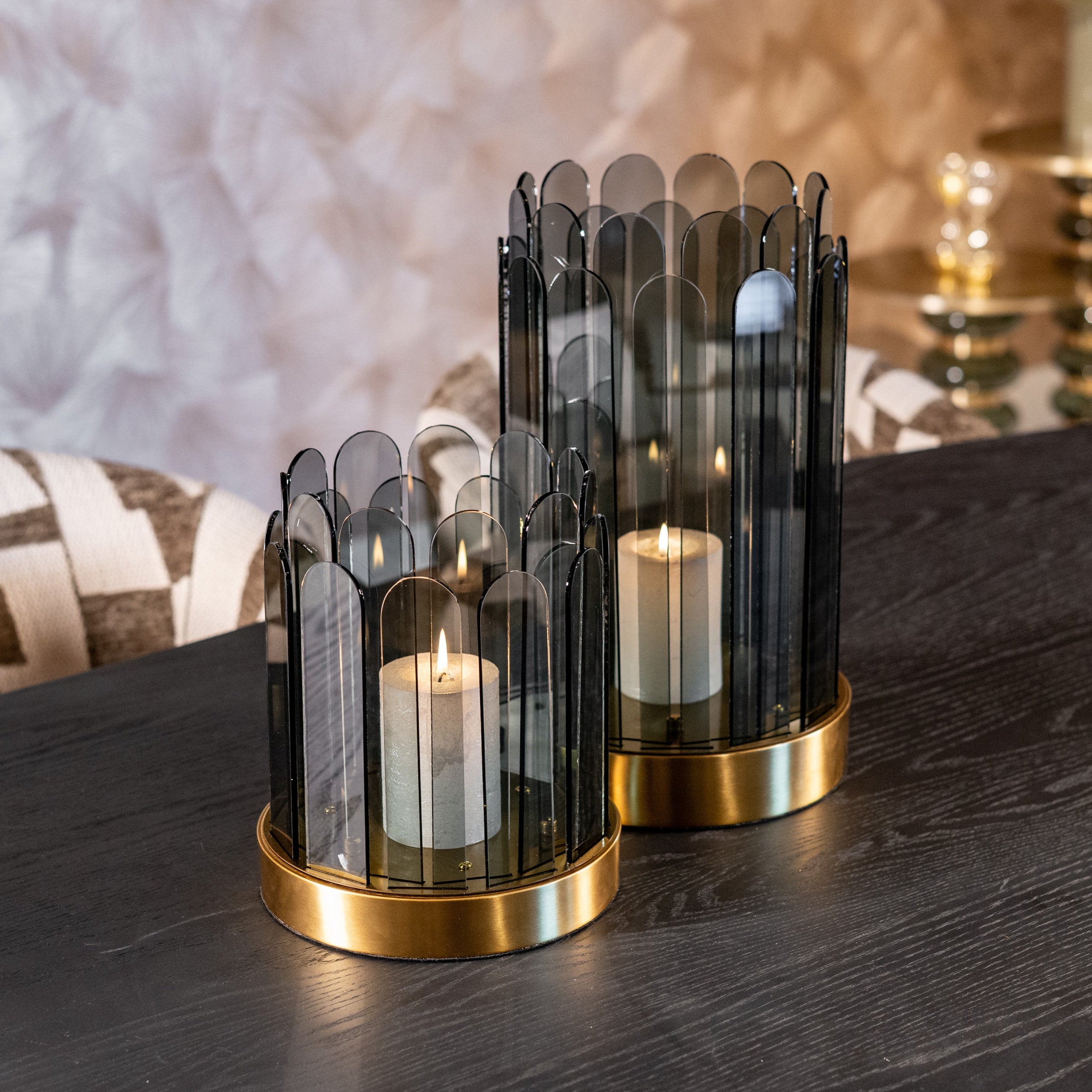 Hurricane light Daisey smoke large by Richmond Interiors