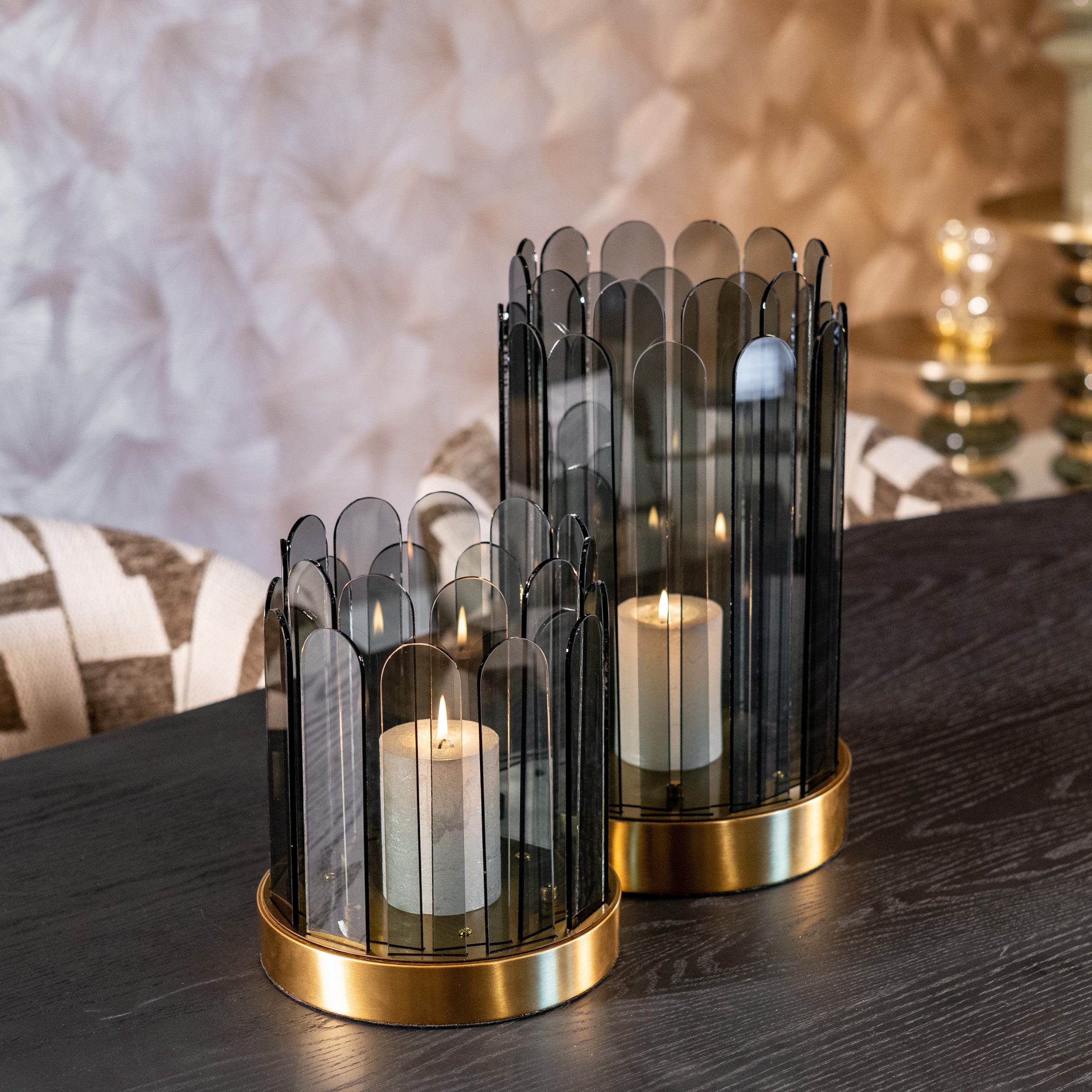 Hurricane light Daisey smoke small by Richmond Interiors