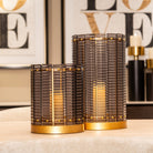 Hurricane light Daylin smoke small by Richmond Interiors