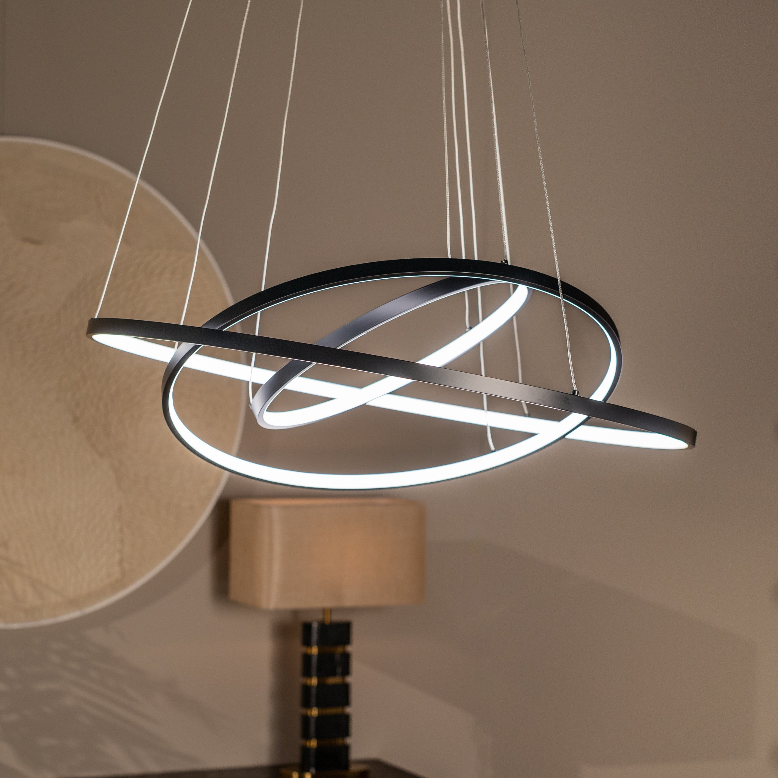 Flow White Round Wall Art by Richmond Interiors