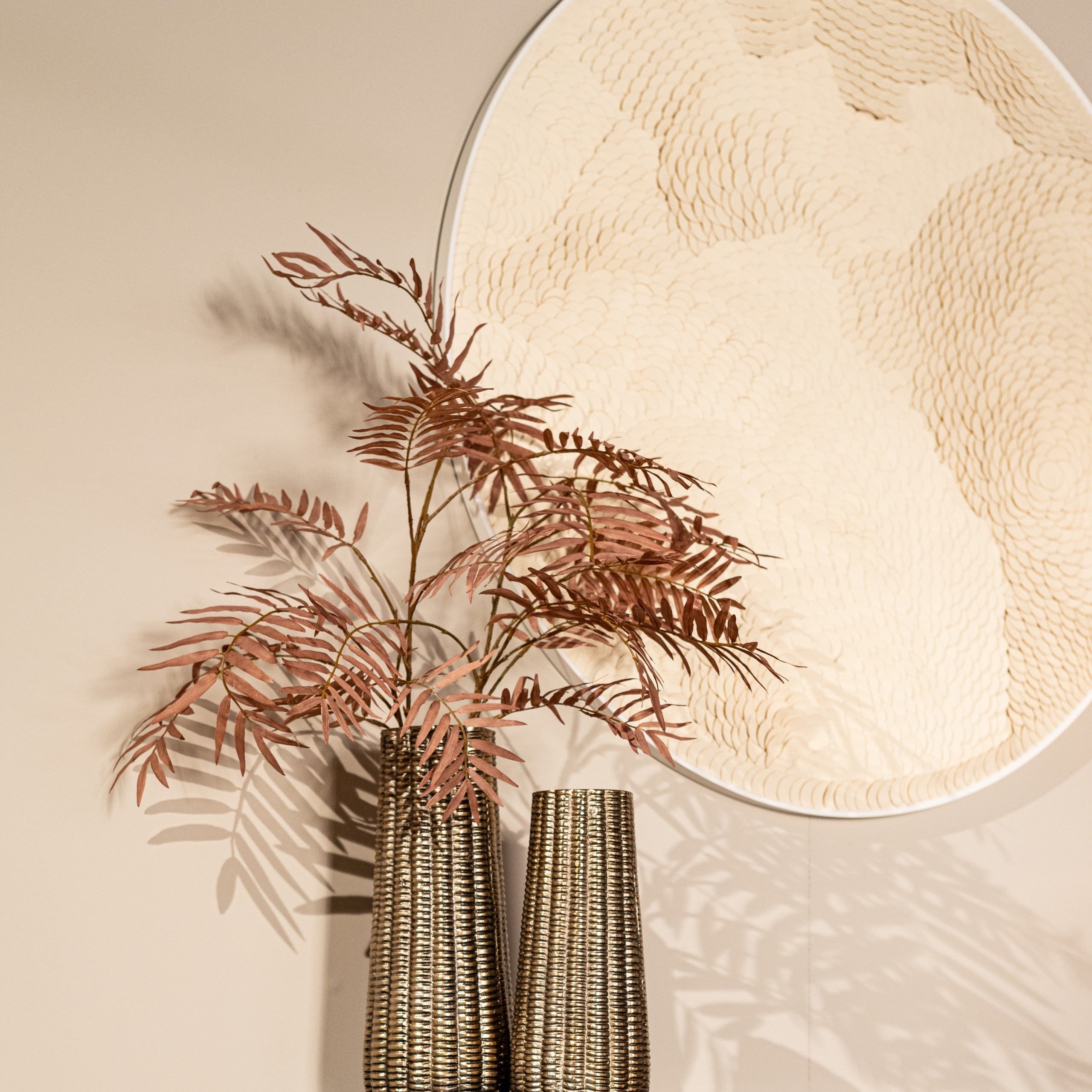 Flow White Round Wall Art by Richmond Interiors