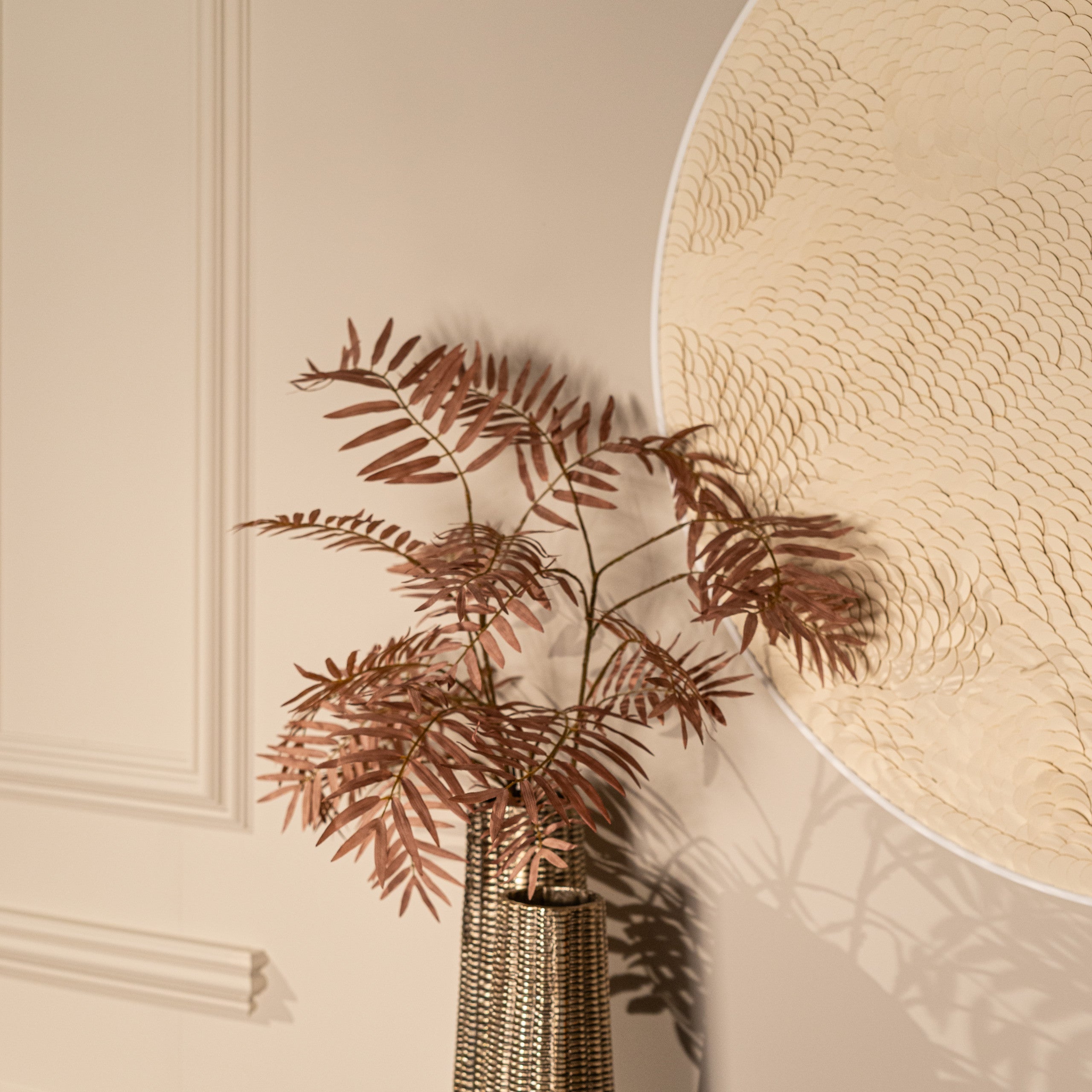 Flow White Round Wall Art by Richmond Interiors