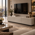 Shoreditch High Gloss Taupe & Ceramic Media Unit by Berkeley Designs