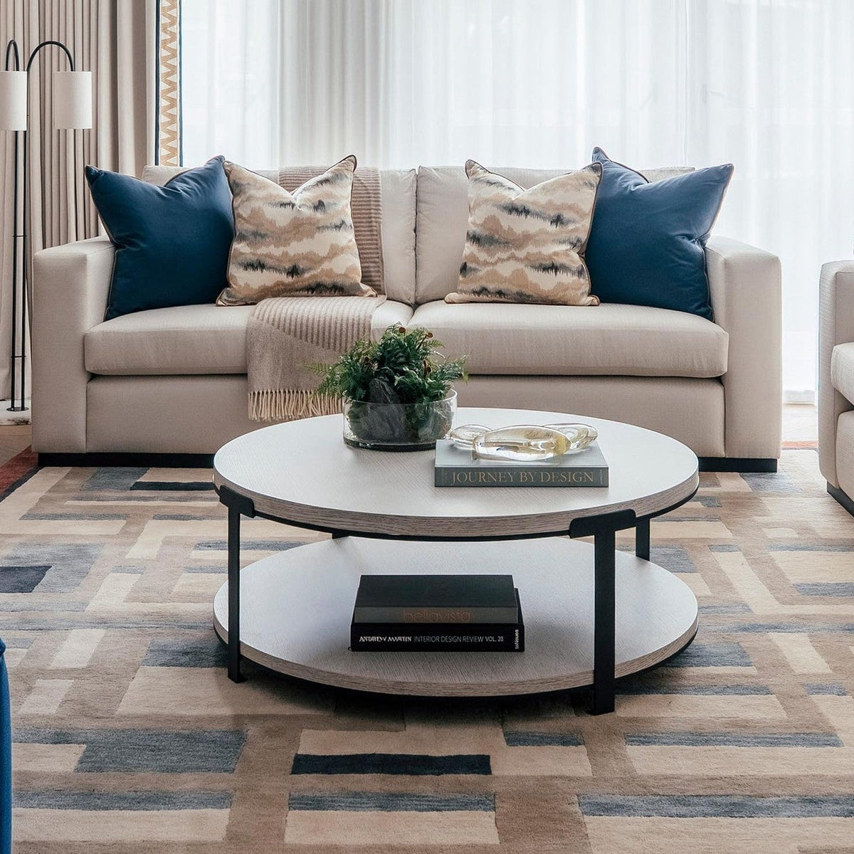 Alcana Coffee Table - Cloud Stained Oak and Black Textured Metal Liang & Eimil